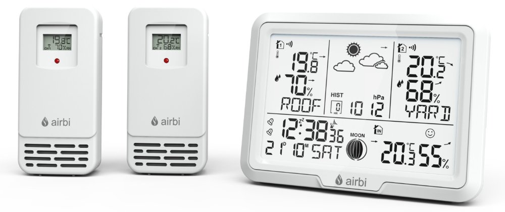 Airbi Duo má dvě bezdrátová čidla a přehledný displej s podsvícením