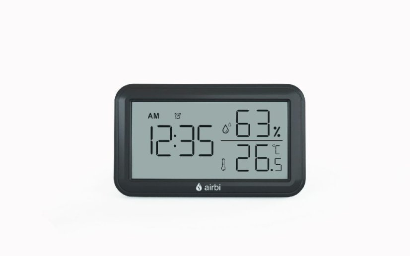 Pokojový teploměr a vlhkoměr Airbi INDOOR - černý