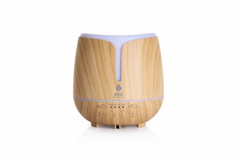 Airbi SONIC - aroma difuzér s bluetooth reproduktorem a osvětlením - světlé dřevo