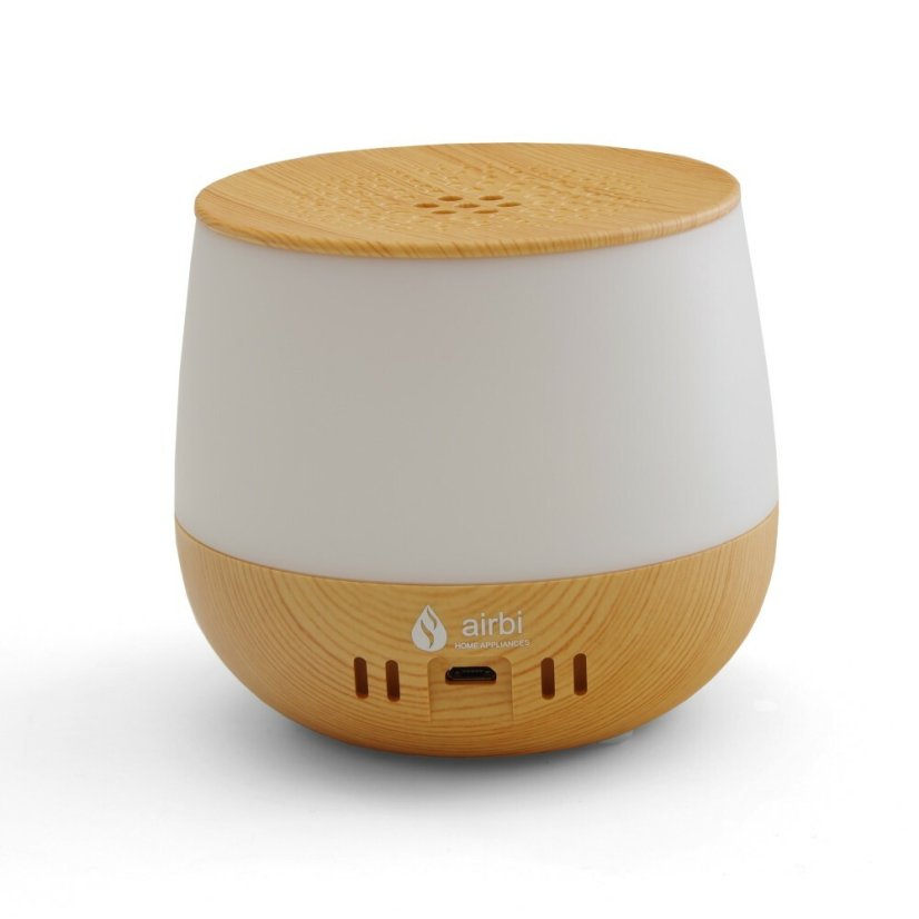 Airbi LOTUS - aroma difuzér s možností osvětlení - světlé dřevo
