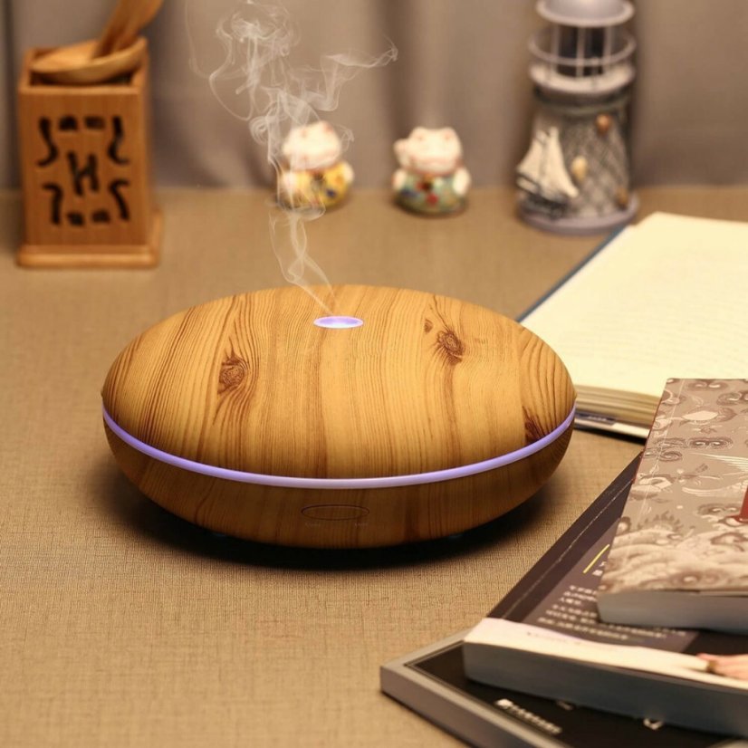 Airbi MAGIC - aroma difuzér s možností osvětlení - světlé dřevo