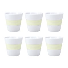 Sunny - hrnečky na espresso 100 ml - sada 6 kusů - krémové