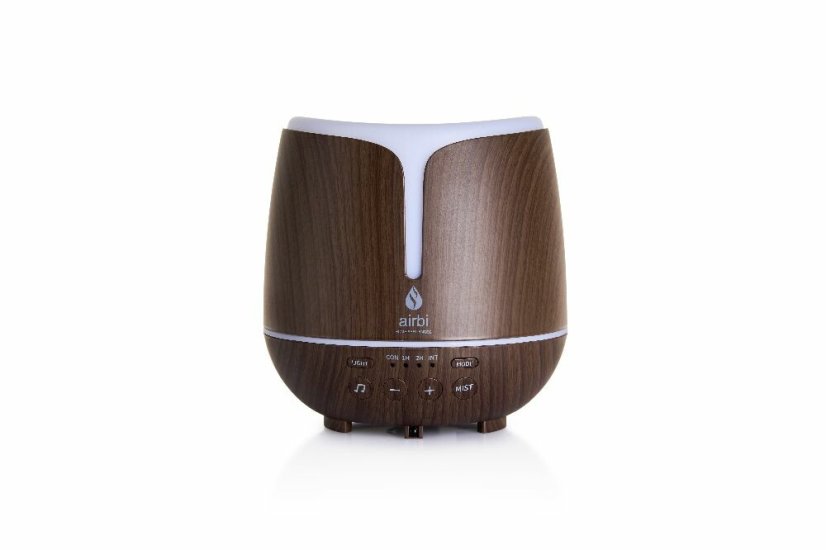 Airbi SONIC - aroma difuzér s bluetooth reproduktorem a osvětlením - tmavé dřevo