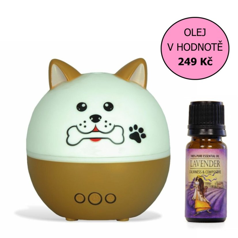 Airbi PET WOOF - dětský aroma difuzér + esenciální olej Airbi LEVANDULE