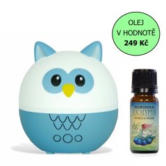 Dětský aroma difuzér Airbi PET HOO + esenciální olej Airbi EUKALYPTUS