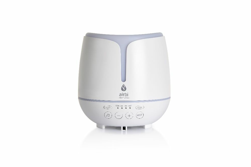Airbi SONIC - aroma difuzér s bluetooth reproduktorem a osvětlením - bílý